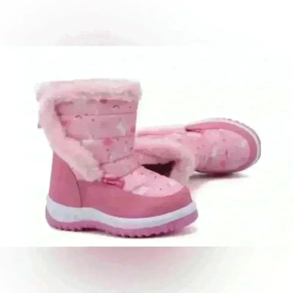 Merence girls kids  Pink Unicorn Winter Snow Boots size 23 us 7 - Picture 2 of 7